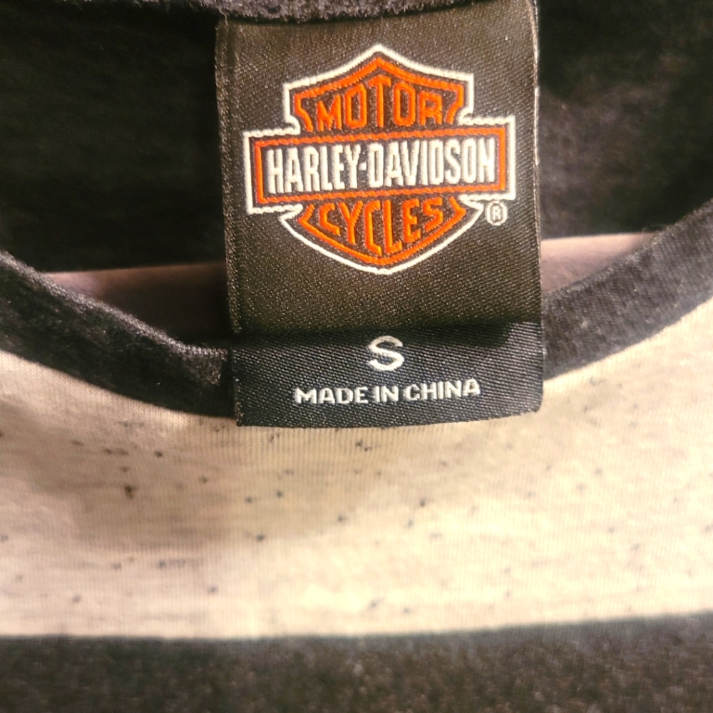 Harley-Davidson Gray and Orange Short Sleeve Tee - Picture 3 of 3